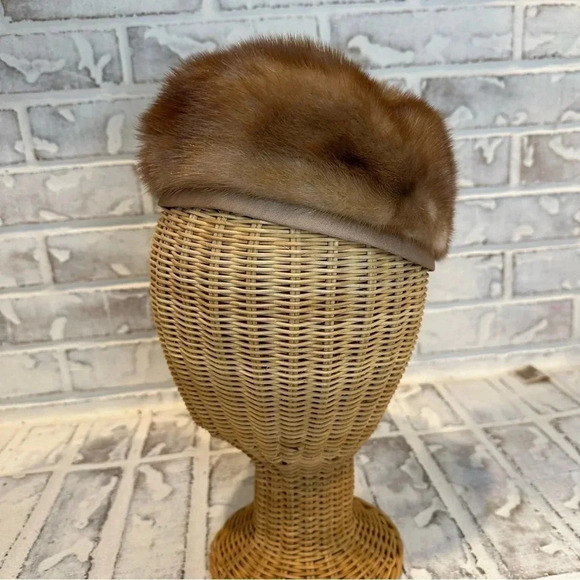 Lazarus Vintage Women’s Brown Faux Fur Pillbox Hat - Picture 2 of 6